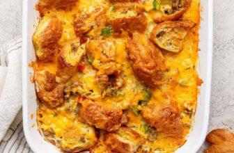 Egg and Croissant Breakfast Casserole