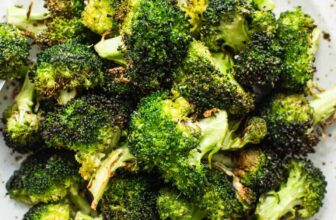 Air Fryer Broccoli (Easy and Crispy!)- Fit Foodie Finds
