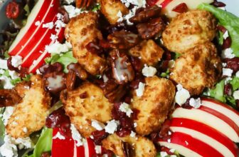 Crispy Chicken Salad (With Maple Mustard Dressing)