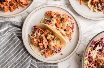 Air Fryer Blackened Salmon Tacos (15-Minute Dinner)